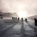 Walking with Snow Shoes