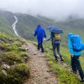 Hiking through the rain